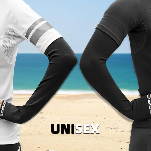 Vista 4 de ROCKBROS Calentador de brazo de invierno de punto manga larga cálido para mujeres y hombres para correr ciclismo deportes guantes de conducción sin