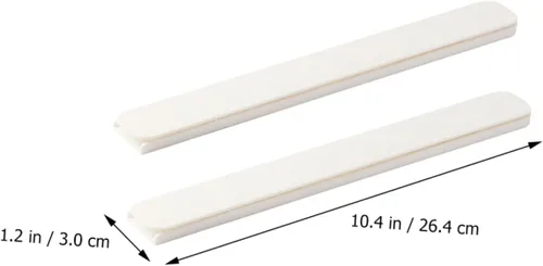 Vista 2 de DOITOOL 2 guías de plástico para cajones de 10.38 pulgadas, color blanco, autoadhesivas, riel extraíble para gabinetes, estantes, canastas