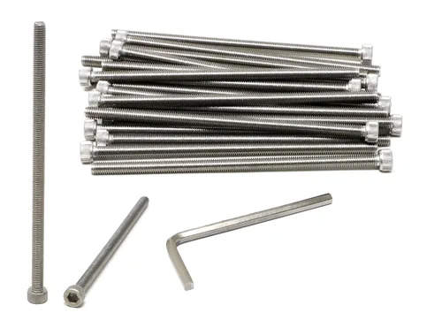 Vista 102 de iexcell Kit de tornillos de cabeza hexagonal de acero inoxidable 304, 100 unidades M2 x 0.157 in, paso de rosca de 0.016 in