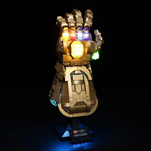 Vista 7 de Kyglaring Kit de iluminación LED (sin modelo) diseñado para Lego Infinity Gauntlet 76191 Thanos Juego de construcción de modelo de guantelete
