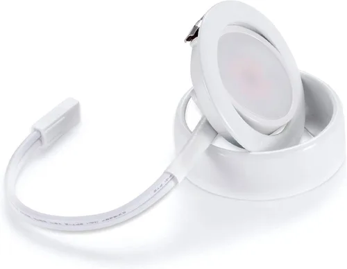 Vista 5 de GETINLIGHT Inlight - Paquete de 5 luces de disco con 2 cables de alimentación, blanco cálido 2700K
