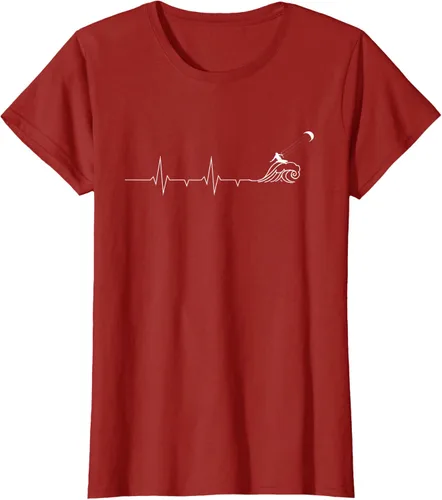 Vista 17 de Heartbeat EKG Pulse Kitesurf Kitesurf - Camiseta de kitesurf, Negro, S