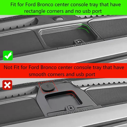 Vista 2 de Tapete de silicona para cubierta de salpicadero para Ford Bronco, accesorios 2021 2022 2023 2024 2025 2026 antipolvo bandeja de salpicadero