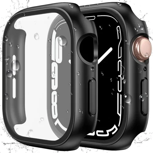 Vista 34 de YIJDACASE - Juego de 2 estuches impermeables para protector de pantalla de Apple Watch Series 10 Series 11 (2025) 46mm con vidrio templado