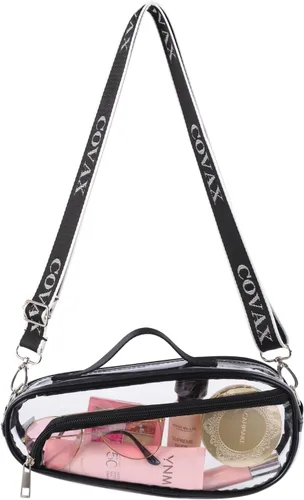 Vista 9 de COVAX Bolso cruzado transparente, aprobado por estadios para conciertos, festivales