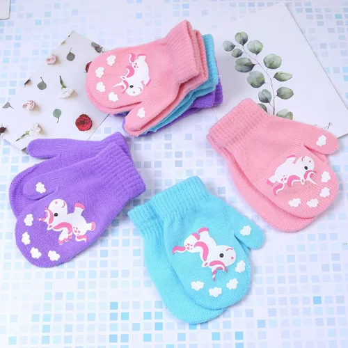 Vista 5 de Cooraby - 6 pares de guantes unisex mágicos de punto, elásticos, de invierno, para bebé