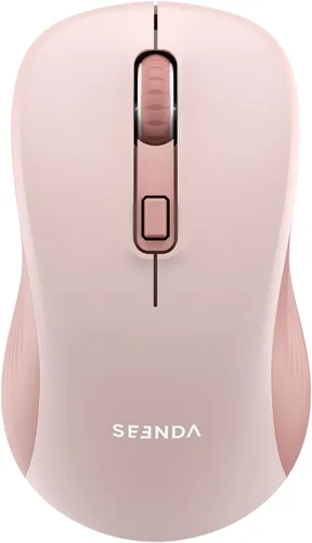Vista 8 de seenda Ratón inalámbrico Bluetooth, Bluetooth y modo dual USB de 2.4G, clics silenciosos, seguimiento suave de 1600 DPI, diseño ergonómico, duración
