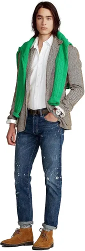 Vista 5 de POLO RALPH LAUREN Men's Classic Fit Plaid Oxford Shirt Blanco básico