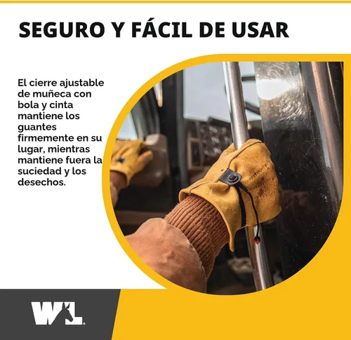 Vista 4 de Wells Lamont Work Gloves Men and Women, Cowhide Leather Work Gloves, Adjustable Wrist 2-Bronceado (Saddletan)