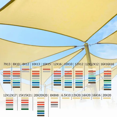 Vista 7 de Toldo rectangular Shade&Beyond tipo vela, para terraza, jardín, cubierta, pérgola Rojo óxido