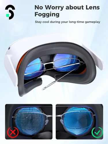 Vista 5 de Facial Interface for Quest 2, SOOMFON Face Pad Compatible with OculusMeta Quest 2, Face Cushion with 2 Replacement Pads Soft Face Pads Anti-Light