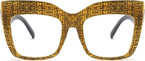 Vista 10 de FEISEDY Gafas de lectura cuadradas de gran tamaño con filtro de luz azul para mujer B2627
