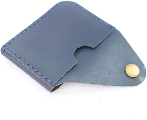 Vista 33 de Leather Card Holder Wallet, Compact Design with Slots for Cards and Cash (light brown)