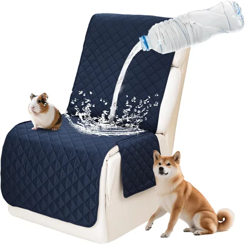 Vista 17 de Fundas impermeables para sofá reclinable seccional en forma de L, 7 piezas, antideslizantes, lavables, juego de fundas reclinables para mascotas
