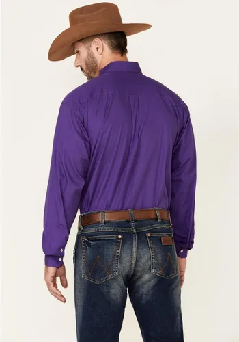 Vista 4 de Cinch CInch Solid Dove Gray Button Camisa de manga larga con botones, Gris