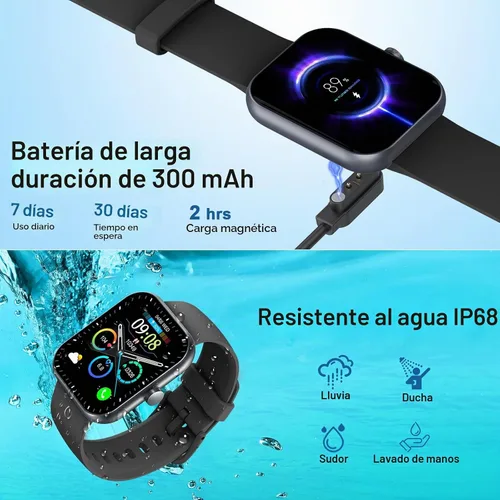 Vista 8 de Smart Watch (Answer/Make Calls), 1.96" HD New Smartatch for Men Women 2026