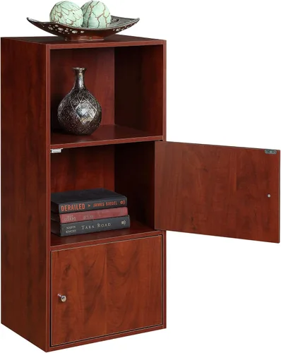Vista 4 de Convenience Concepts Xtra Storage - Armario de 2 puertas con estante, color cereza