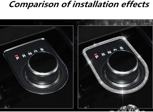 Vista 2 de Adecuado para Jaguar auto XF XE F-PACE Accesorios brillantes, botón de estacionamiento electrónico, perilla de control de engranajes, juego