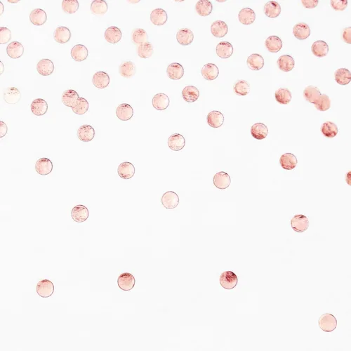 Vista 9 de Juvale Servilletas de cóctel con confeti de oro rosa, 5 x 5 pulgadas, 100 unidades, desechables de 3 capas, papel de aluminio con lunares