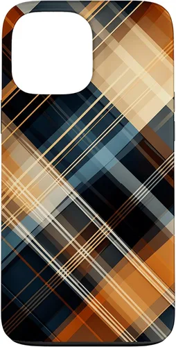 Vista 24 de Navy Black and Orange Plaid Halloween Fall Autumn Pumpkins Case for iPhone 17