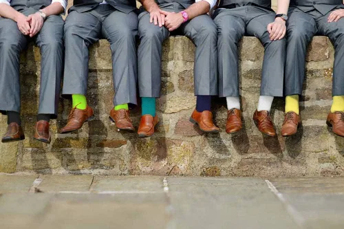 Vista 7 de Solid Color Casual Dress Socks for Men - Colorful & Comfortable Crew Socks