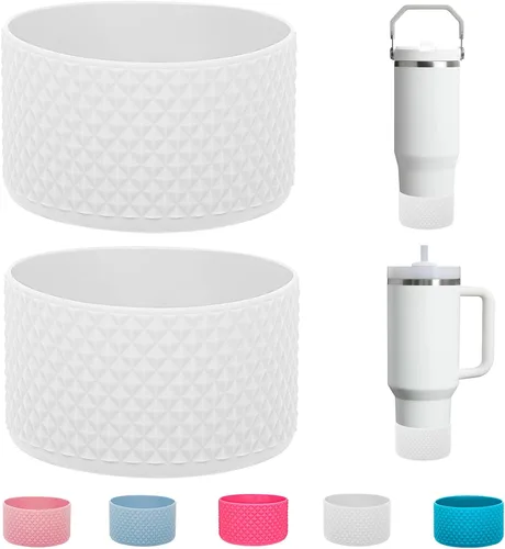 Vista 19 de WK IEASON 2 Piezas Protector de Base Tipo Bota para Vaso Stanley Quencher Adventure 40oz y Stanley IceFlow 20oz 30oz y Compatible con Botella de 3D