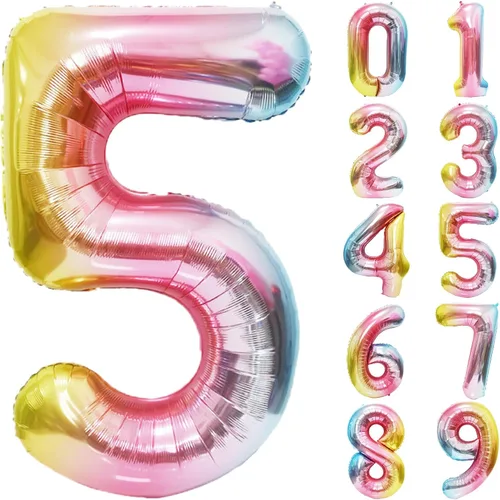 Vista 57 de Globos gigantes de números negros de 40 pulgadas, globos de aluminio de Mylar con helio para cumpleaños, globo número 0 para decoración de fiestas