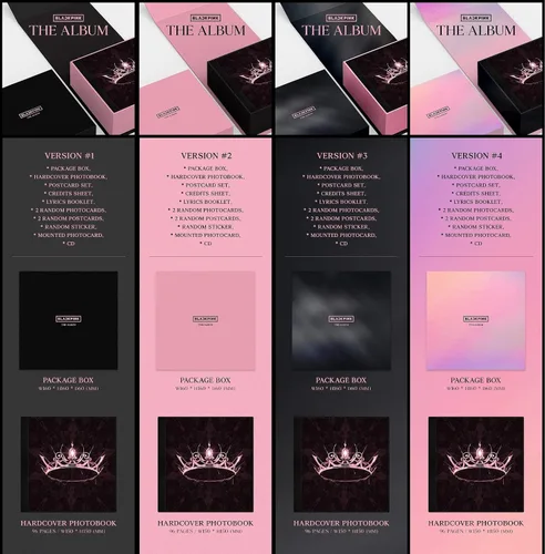 Vista 2 de Music & New Black Pink - The Album (Vol.1) Álbum+Juego de tarjetas de fotos adicionales (ver.3)