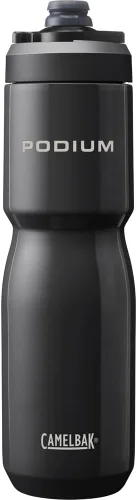 Vista 17 de CamelBak Podium - Botella de agua para bicicleta de acero inoxidable con aislamiento de acero, retención de frío para ciclismo, 12 onzas, color negro