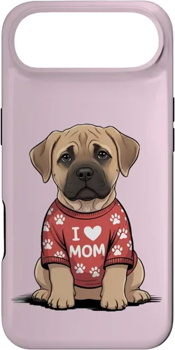 Vista 27 de Womens I Love Mom Bullmastiff Dog Mother's Day Mastiff Mom Case for iPhone 17