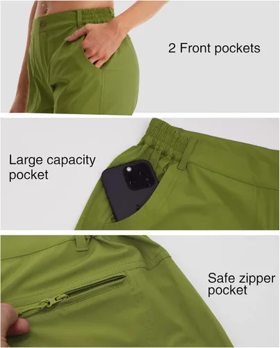 Vista 6 de MEETWEE Women's Hiking Cargo Shorts Quick Dry Travel Athletic Golf Short with Pockets Water Resistant