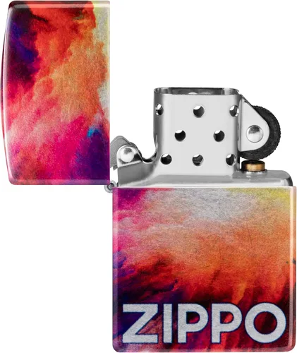 Vista 4 de Zippo Encendedor de bolsillo cromado con diseño Tie Dye 540