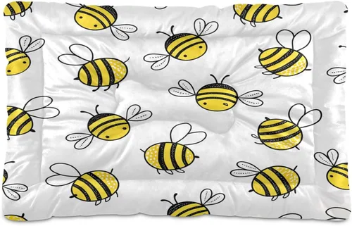 Vista 11 de Blueangle Cama para Mascotas de Copos de Nieve Navideños, Alfombrilla Suave para Jaula, Cojín Lavable Antideslizante para Jaula de Perro, Colchón