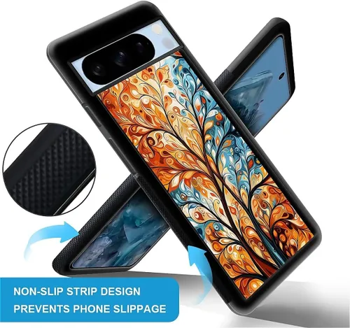 Vista 285 de Compatible con Google Pixel 4A 5G Mobile Case Creative Acrylic Panel trasero Silicona Protección Grip especialmente diseñado para Google Pixel 4A 5G