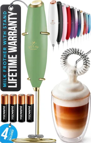 Vista 12 de Zulay Kitchen Potente varita espumadora de leche con 2 baterías Duracell – Mezclador de bebidas portátil ultrarrápido – Máquina de espuma eléctrica
