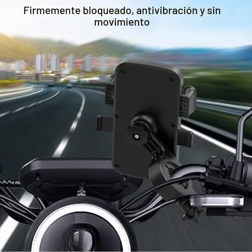 Vista 6 de Soporte de teléfono para manillar de bicicleta, soporte de teléfono de motocicleta, abrazadera de teléfono para manillar de motocicleta, clip