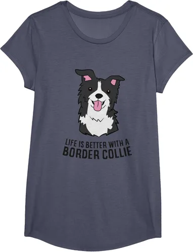 Vista 14 de Camiseta Border Collie Owner Life Is Better With a Border Collie Dog, Blanco, S