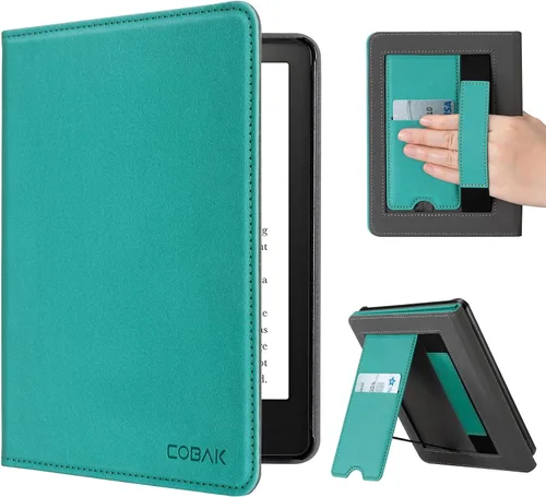 Vista 48 de CoBak Funda con soporte para Kindle Paperwhite - Funda de piel sintética duradera con función de apagado y encendido automático, ranura