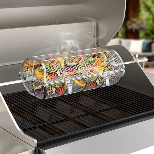 Vista 6 de Only Fire - Parrilla universal de acero inoxidable para papas fritas, se adapta a cualquier parrilla de gas