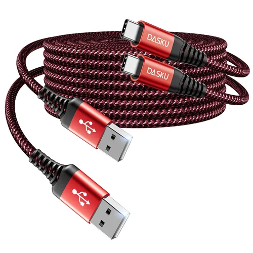 Vista 15 de Cable USB A a USB C [2 unidades de 3 pies], cable USB C de carga rápida, cable de carga USB a USB C trenzado extra duradero mejorado compatible