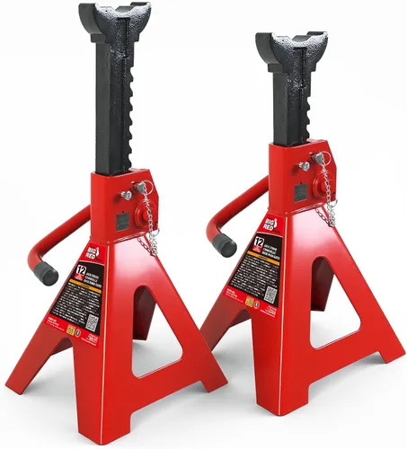 Vista 11 de BIG RED T42202 Torin Steel Jack Stands: Capacidad de 2 toneladas (4,000 lb), rojo, 1 par