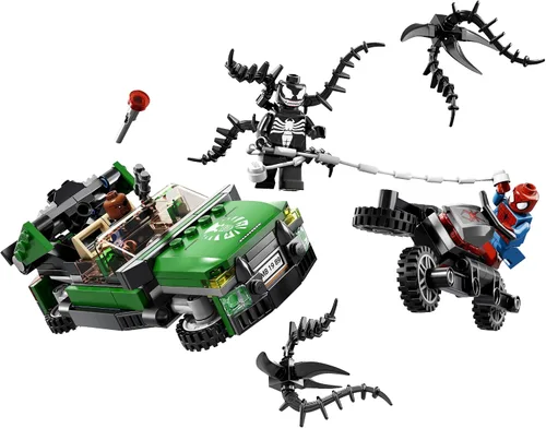 Vista 4 de Moto de persecución de Spider 76004, Lego Super Heroes.