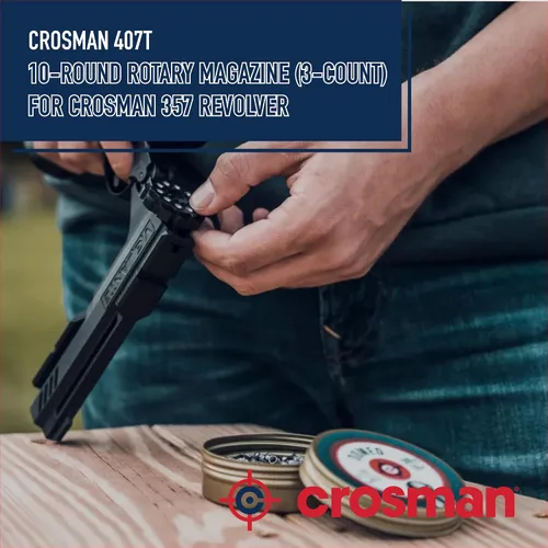 Vista 6 de Crosman 407T Cargador giratorio de repuesto de 10 balas (paquete de 3)