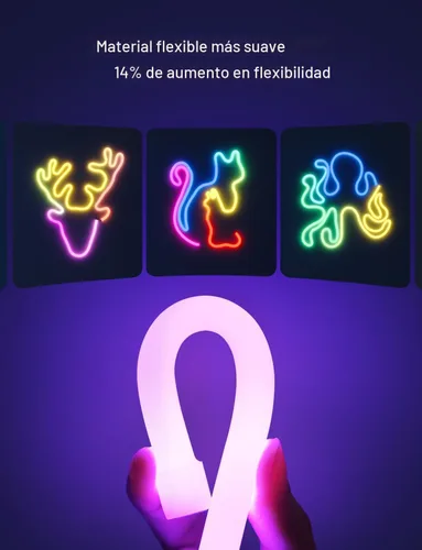 Vista 4 de Govee RGBIC Luces de Neón, Luz de Cuerda de Neón LED Inteligente 2 Funciona con Matter, Alexa, Google Assistant, Luces de Tira de Neón DIY