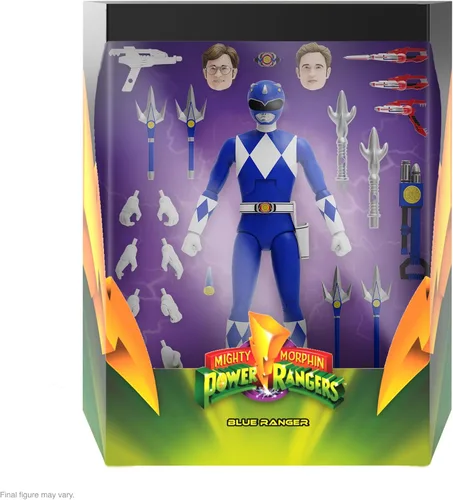 Vista 2 de Super7 Mighty Morphin Power Rangers ULTIMATES! Wave 3 - Figura de acción de Blue Ranger