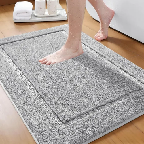 Vista 14 de IM HOME Tapetes de baño, felpa ultra suave, de microfibra esponjosa, absorbente, parte trasera antideslizante, lavable a máquina, tapetes para suelo