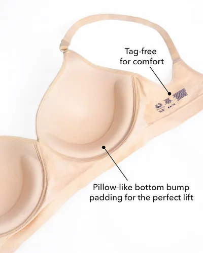 Vista 4 de Fruit of the Loom Brasier push-up sin costuras para mujer, suave, cómodo y de apoyo