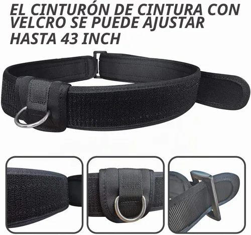Vista 5 de Cinturón de natación Cinturón de entrenamiento de natación con cuerda elástica de 7.2 ft ajustable para nadar en su lugar Cinturón de entrenamiento