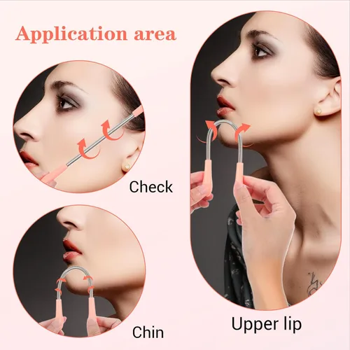 Vista 7 de 6 unidades de removedor de vello facial, eliminación de cejas de primavera, bobina depiladora, herramienta de enhebrado portátil para mujeres,