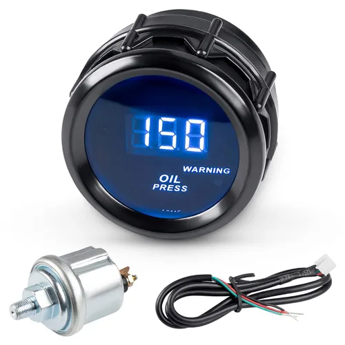 Vista 10 de WATERWICH Kit de medidor de temperatura de aceite 104-302℉ DC12V 2 pulgadas 52mm con sensor para barco, coche, camión, vehículo automotriz Oil temp
